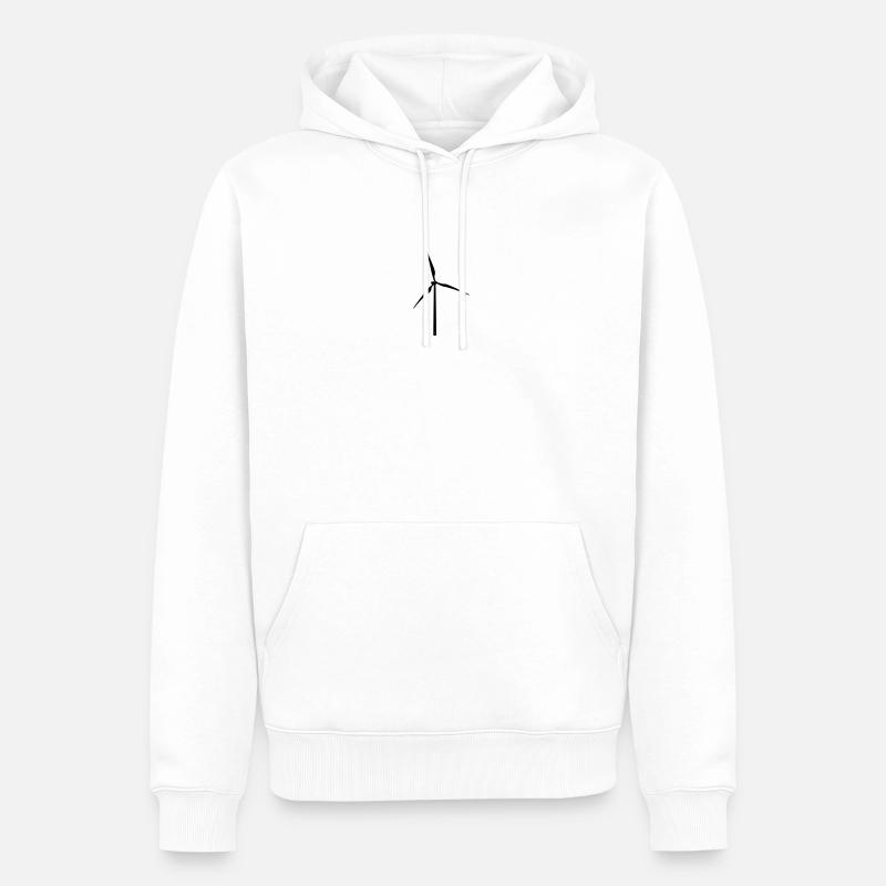Moulin à vent - Sweat à capuche Premium bio Homme - blanc