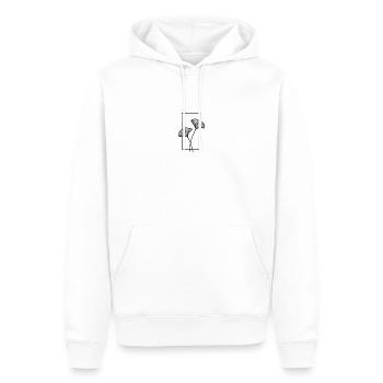 Pflanze: Ginko - Männer Premium Bio Hoodie - Weiß - Vorne - Nico (187cm)