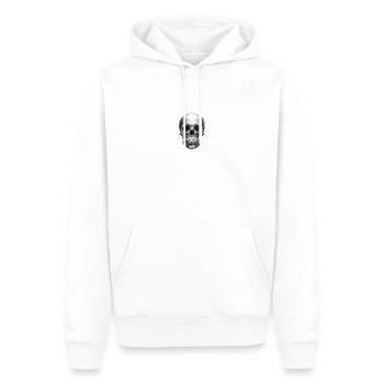 Totenkopf Handgezeichnet - Männer Premium Bio Hoodie - Weiß - Vorne - Nico (187cm)
