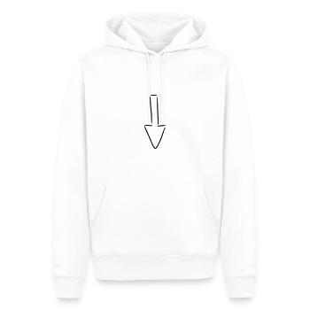 Pfeil Zeichnung Skizze schwarz - Männer Premium Bio Hoodie - Weiß - Vorne - Nico (187cm)