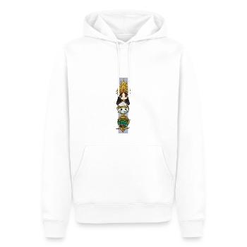 Cambodge Reamker Danse Khmer Apsara I Cadeau - Sweat à capuche Premium bio Homme - blanc - Devant - Nico (187cm)