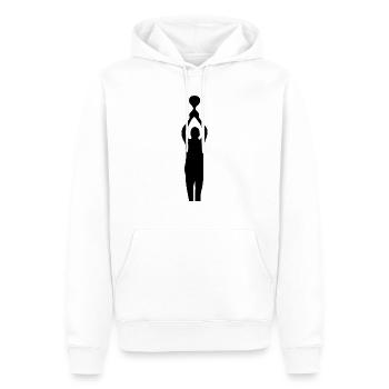 Biking Running Marathon Triathlon Bike - Men’s Premium Organic Hoodie - white - Front - Nico (187cm)