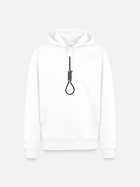 Lass Dich nicht hängen! - Männer Premium Bio Hoodie - Weiß