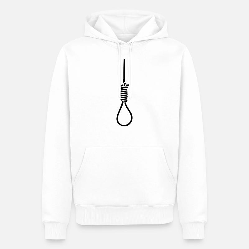 Lass Dich nicht hängen! - Männer Premium Bio Hoodie - Weiß