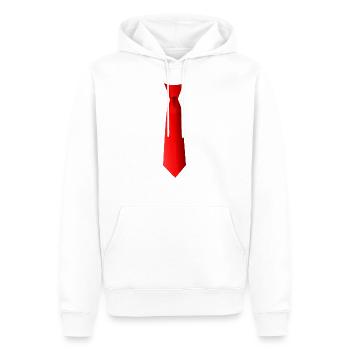 Rote Krawatte Schlips rot Karneval Fasching Kostüm - Männer Premium Bio Hoodie - Weiß - Vorne - Nico (187cm)