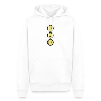 Équipement rétro des Three Tennis Balls - Sweat à capuche Premium bio Homme - blanc - Devant - Nico (187cm)