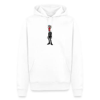 Abstrakte Maskenheld im Punklook - Männer Premium Bio Hoodie - Weiß - Vorne - Nico (187cm)