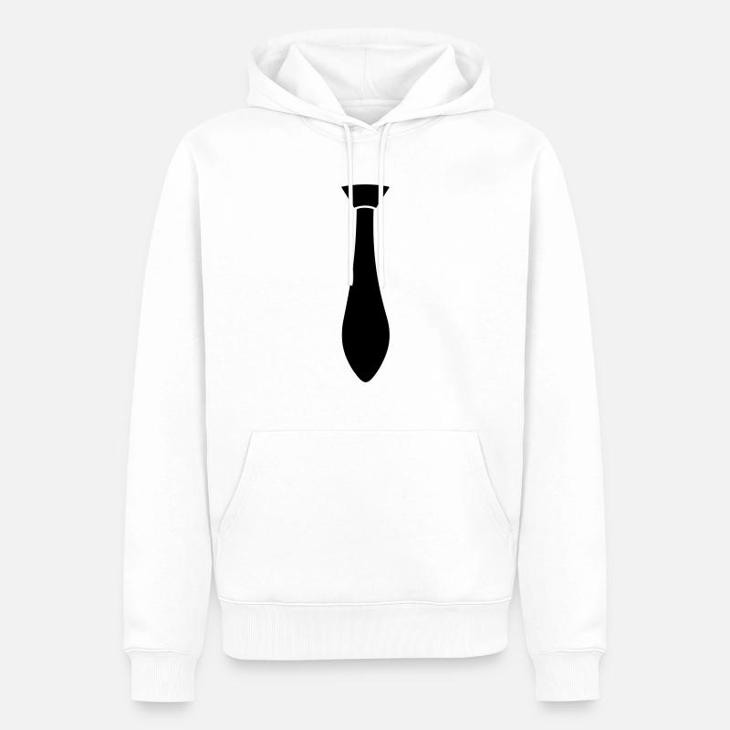 Binden - Männer Premium Bio Hoodie - Weiß