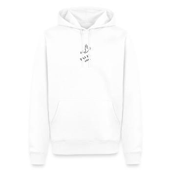 Baptême 2025 Colombe flottante vers le bas Cadeau de baptême 2025 - Sweat à capuche Premium bio Homme - blanc - Devant - Nico (187cm)