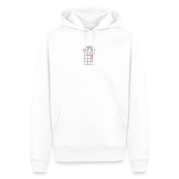 Denken Sie über den Tellerrand hinaus TicTacToe - Männer Premium Bio Hoodie - Weiß - Vorne - Nico (187cm)
