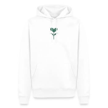 chérie - illustration de plante minimaliste - Sweat à capuche Premium bio Homme - blanc - Devant - Nico (187cm)