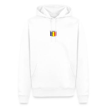 Romania 3 G - Männer Premium Bio Hoodie - Weiß - Vorne - Nico (187cm)