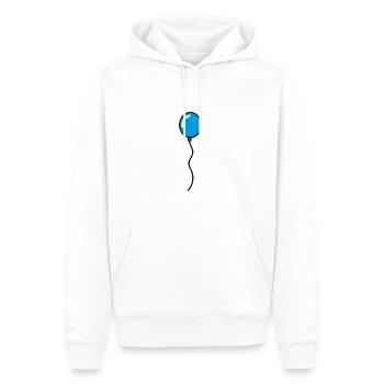 Blue balloon - Men’s Premium Organic Hoodie - white - Front - Nico (187cm)