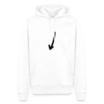 Pfeil Zeichnung Skizze schwarz - Männer Premium Bio Hoodie - Weiß - Vorne - Nico (187cm)
