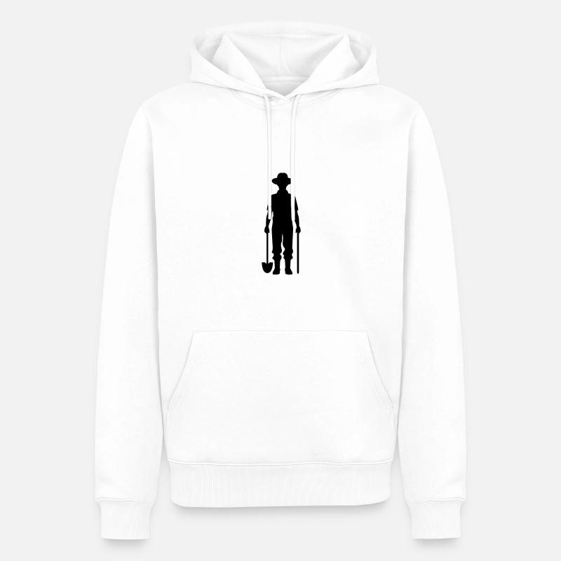 Bauer Silhouette Farmer - Sweat à capuche Premium bio Homme - blanc