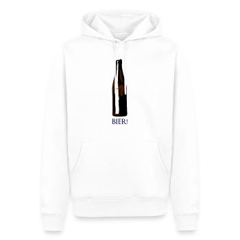 BIER - Männer Premium Bio Hoodie - Weiß - Vorne - Nico (187cm)