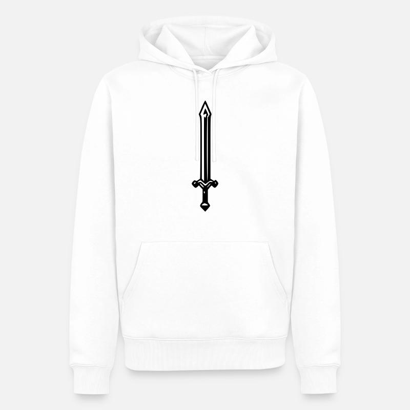 Epée - Sweat à capuche Premium bio Homme - blanc