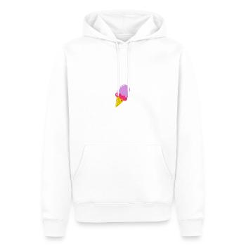 Sommer - Männer Premium Bio Hoodie - Weiß - Vorne - Nico (187cm)