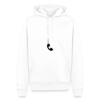 phone - Men’s Premium Organic Hoodie - white - Front - Nico (187cm)