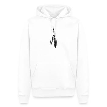Federn an Kette, feathers, Native American - Männer Premium Bio Hoodie - Weiß - Vorne - Nico (187cm)