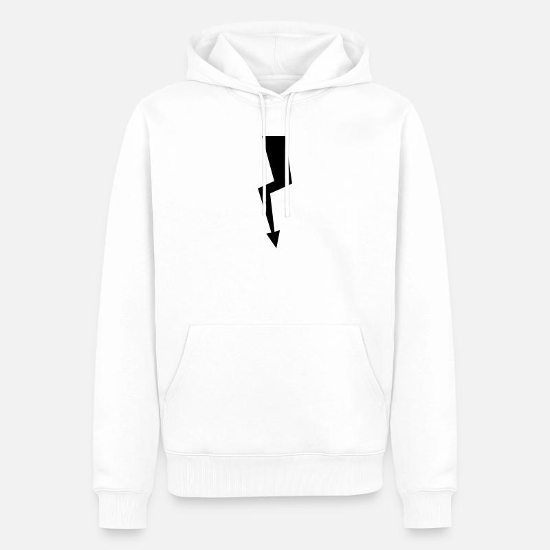 Lightning - Men’s Premium Organic Hoodie - white