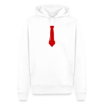 Rote Krawatte - Männer Premium Bio Hoodie - Weiß - Vorne - Nico (187cm)