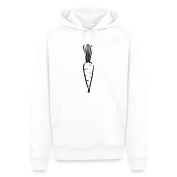 Carotte - Sweat à capuche Premium bio Homme - blanc - Devant - Nico (187cm)