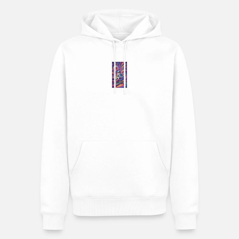 Belgrad Serbien Panorama Design - Männer Premium Bio Hoodie - Weiß
