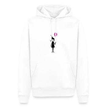 Anniversaire Ballon Fille Enfant - Sweat à capuche Premium bio Homme - blanc - Devant - Nico (187cm)