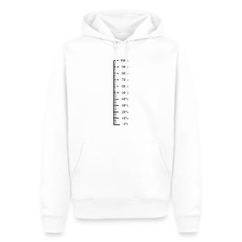 Skala 0 - 100% z.B. als Füllstandsmesser für - Männer Premium Bio Hoodie - Weiß - Vorne - Nico (187cm)