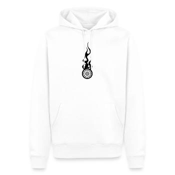 Fléchettes - Sweat à capuche Premium bio Homme - blanc - Devant - Nico (187cm)