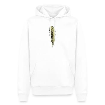Feder Mosaik Naturkraft - Männer Premium Bio Hoodie - Weiß - Vorne - Nico (187cm)