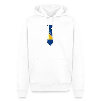 Lien avec la Bosnie - Sweat à capuche Premium bio Homme - blanc - Devant - Nico (187cm)