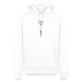 Dartpfeil Zeichnung - Männer Premium Bio Hoodie - Weiß - Vorne - Nico (187cm)