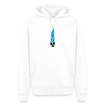 flammen - Männer Premium Bio Hoodie - Weiß - Vorne - Nico (187cm)