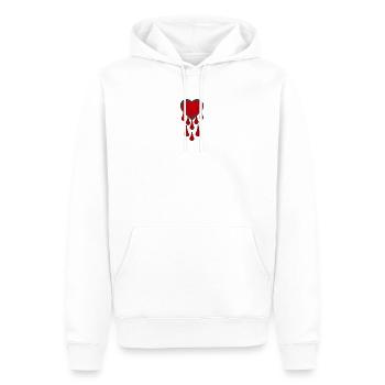 goth, herzen, dripping, blop, für mama - Männer Premium Bio Hoodie - Weiß - Vorne - Nico (187cm)
