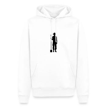 Bauer Silhouette - Sweat à capuche Premium bio Homme - blanc - Devant - Nico (187cm)