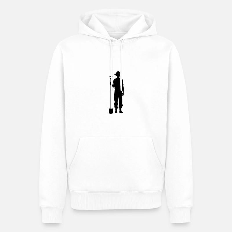 Bauer Silhouette - Sweat à capuche Premium bio Homme - blanc