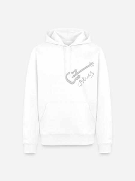 Blues weiß - Männer Premium Bio Hoodie - Weiß