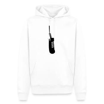 handy oldschool - Männer Premium Bio Hoodie - Weiß - Vorne - Nico (187cm)