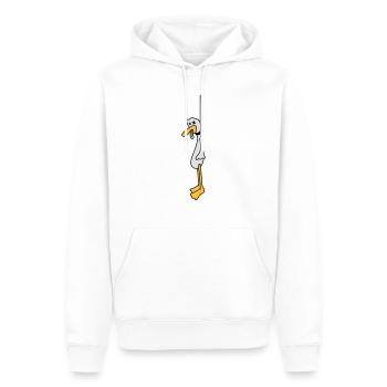Hanged Duck - Männer Premium Bio Hoodie - Weiß - Vorne - Nico (187cm)