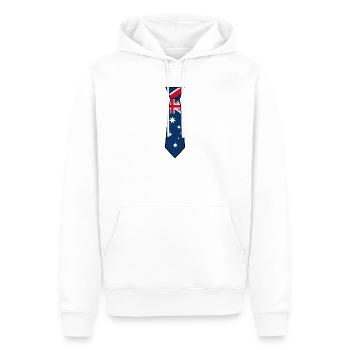 Match nul Australie - Sweat à capuche Premium bio Homme - blanc - Devant - Nico (187cm)