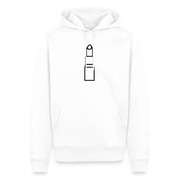 rouge à lèvres - Sweat à capuche Premium bio Homme - blanc - Devant - Nico (187cm)