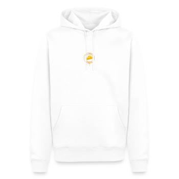 ALL I NEED IS CHEESE - Men’s Premium Organic Hoodie - white - Front - Nico (187cm)
