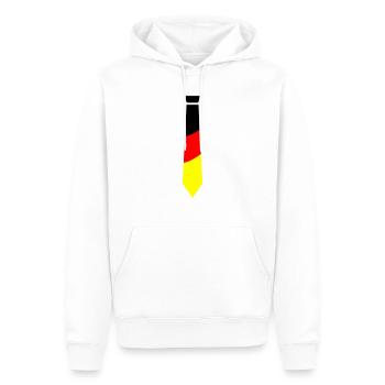 cravate allemagne - Sweat à capuche Premium bio Homme - blanc - Devant - Nico (187cm)