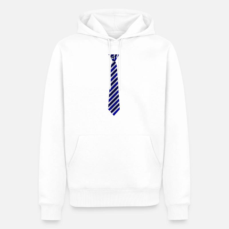 Cravate à rayures Eldredge - Sweat à capuche Premium bio Homme - blanc