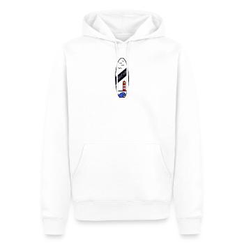 Surfbrett Amrum - Männer Premium Bio Hoodie - Weiß - Vorne - Nico (187cm)