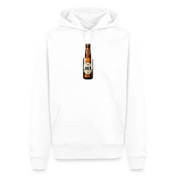 Bierflasche Vintage Label Design - Männer Premium Bio Hoodie - Weiß - Vorne - Nico (187cm)