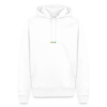 GROW · Rainbow - Männer Premium Bio Hoodie - Weiß - Vorne - Nico (187cm)
