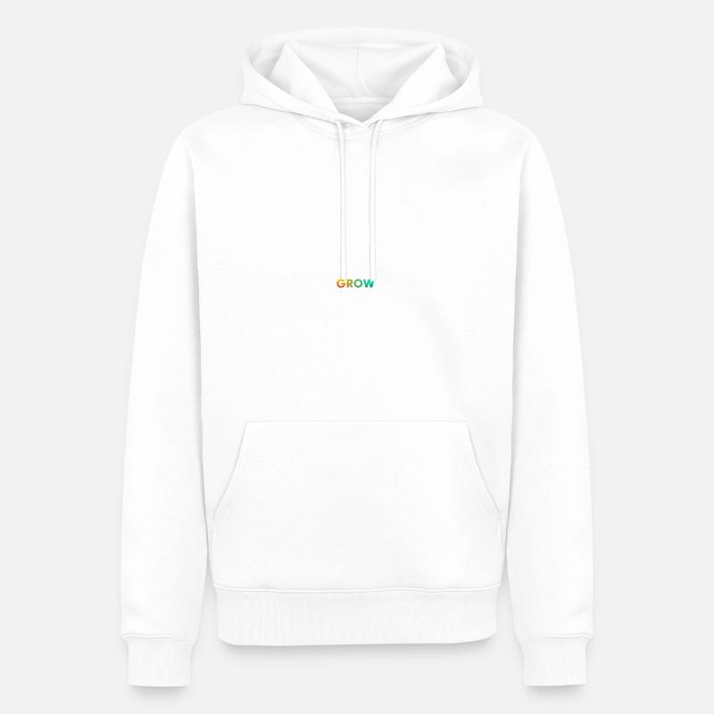 CROISSANCE · Arc-en-ciel - Sweat à capuche Premium bio Homme - blanc